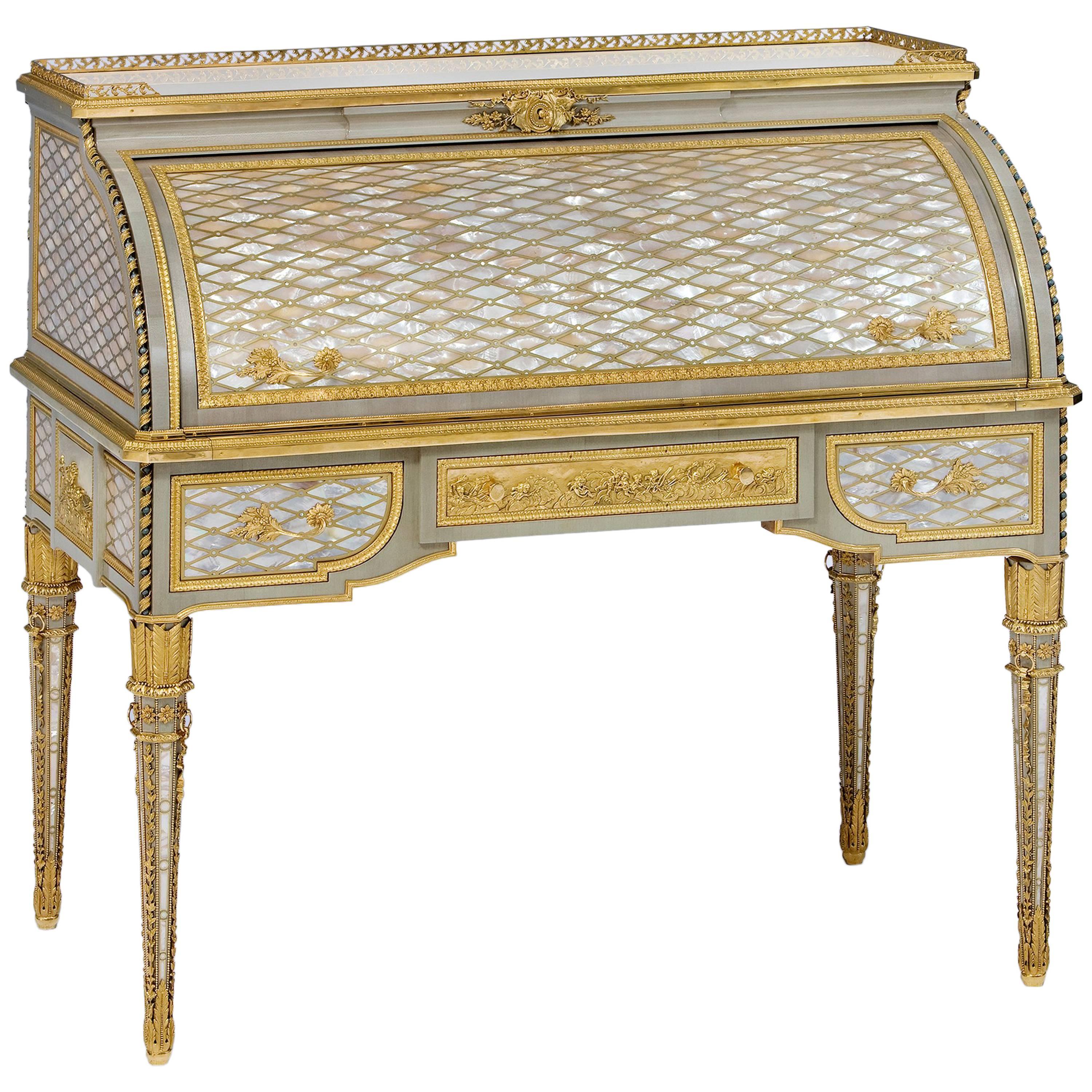 Roll Top Desk "Secrétaire Marie-Antoinette" For Sale