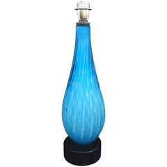 Blue and Black Murano Glass Table Lamp by Fendi, circa 2000