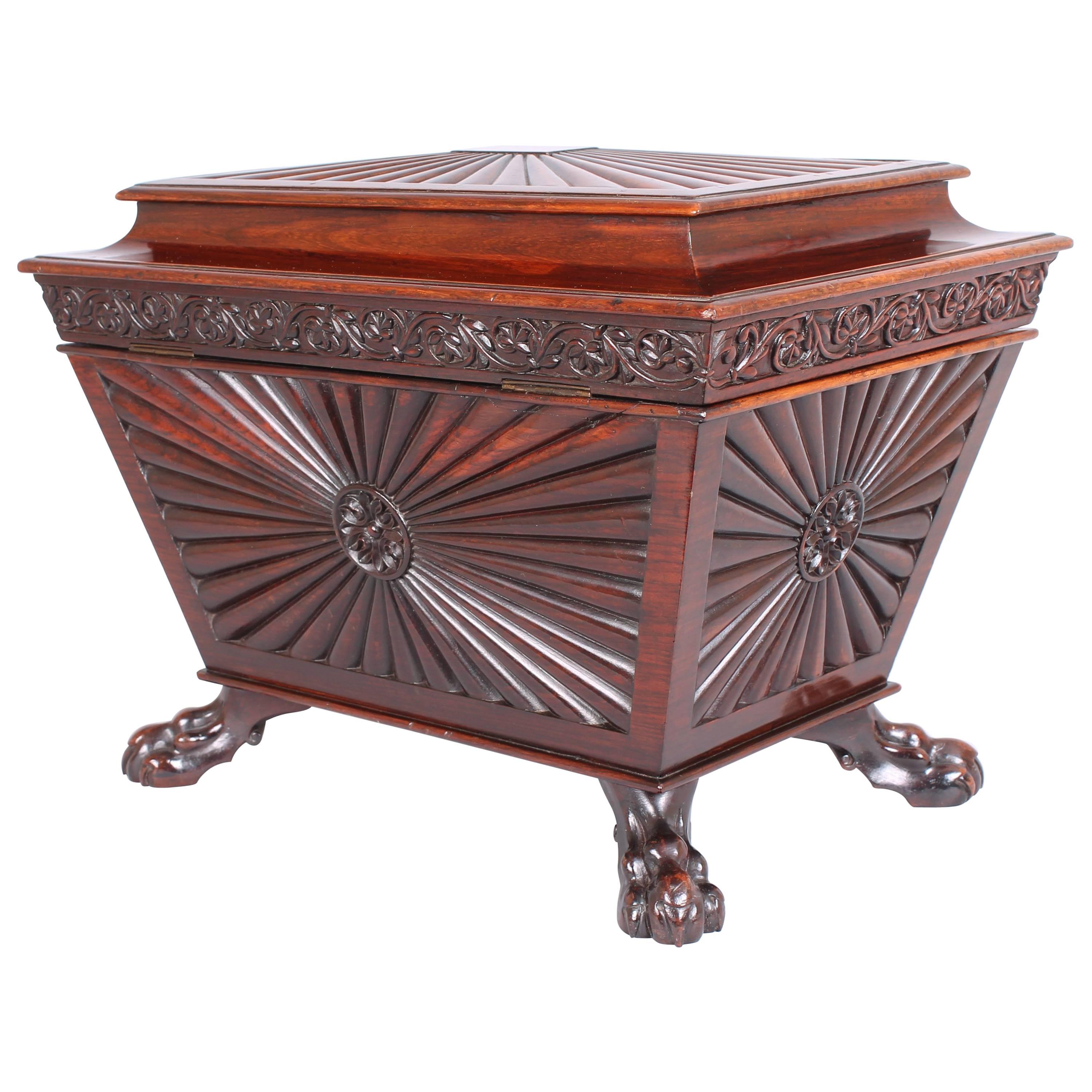 George IV Period Rosewood Casket For Sale