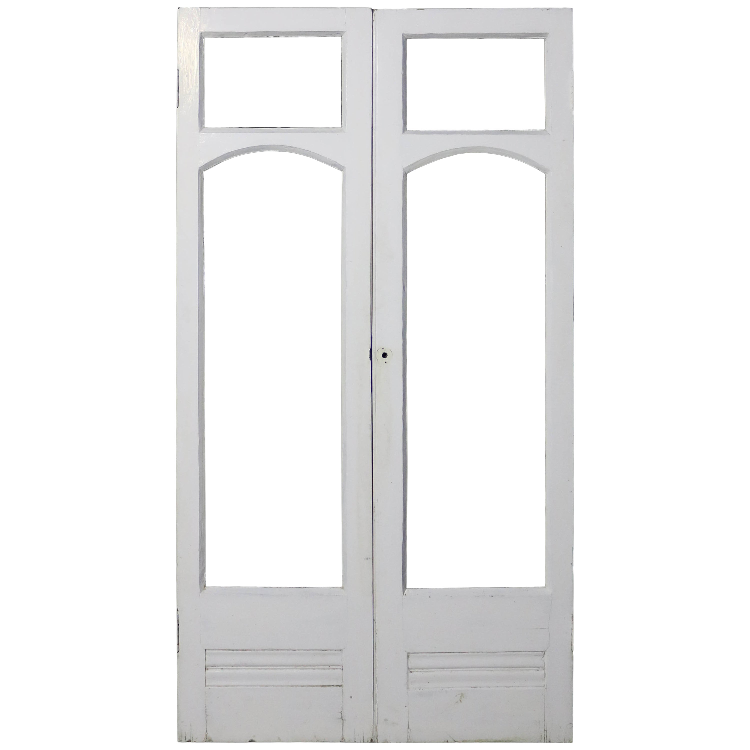 Pair of French Pine Double Doors For Sale at 1stDibs