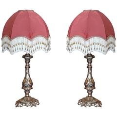 Pair of Brass Table Lamps