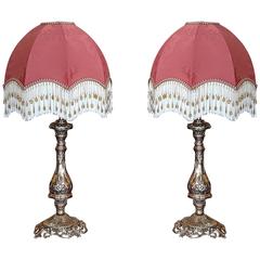 Pair of Brass Table Lamps 5
