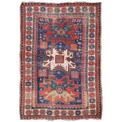 Antique Caucasian Kazak Lesghi Rug 150 cm x 205 cm, circa 1880