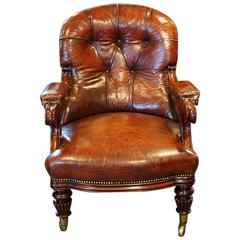 Antique William IV Mahogany Easy Chair