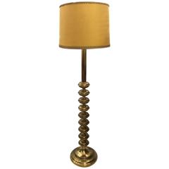 French Designed Brass Salon Floor Lamp Maison Jansen, 1960 10