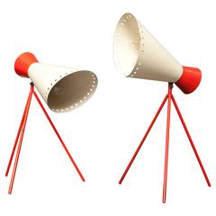 Pair of 20th Century Chzech Table Lamp Designed by Josef Hurka in 1958 1