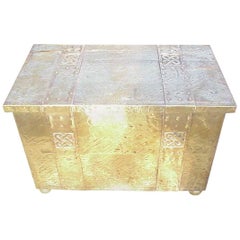 Antique Arts & Crafts Glasgow Style Brass Log/Coal Box in the Margret Gilmour Style