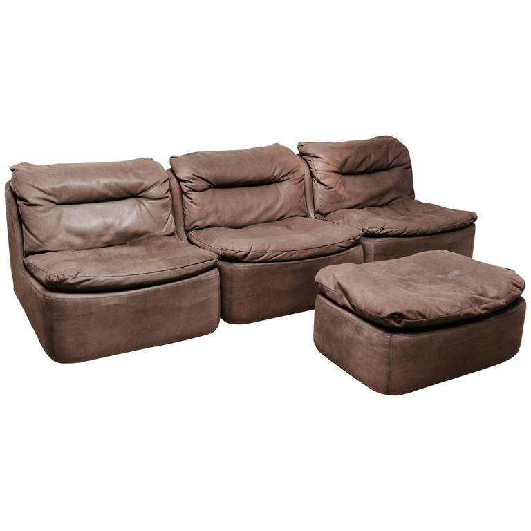 20th Century Leather Modular Sectional Sofa At 1stdibs This Is A Leather Modular Sofa Designed By Friedrich Hill In 1972 And Produced Walter