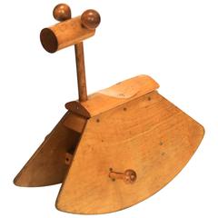 Modern Rocking Horse in Birch Wood, 1950s 8