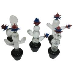 Murano Glass Collection of "Cactus" Sculptures 9