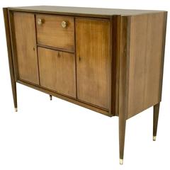 Walnut Music Bar Cabinet Produced by Cantù, Italy, 1950s 11