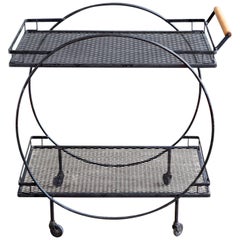 Black Metal Bar Cart by Freda Diamond