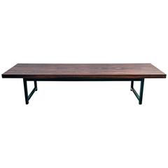 Rosewood and Black Lacquer Coffee Table by Milo Baughman for Thayer Coggin