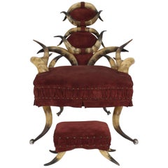 American Victorian Horn Arm Chair