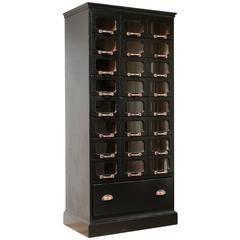 Antique 20th Century Ebonised Haberdashery Shirt Cabinet