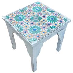 19th Century Mosaic Tiles Side Table