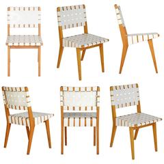 Jens Risom 666 WSP Webbed Vinyl Chairs for Knoll, Set of Six