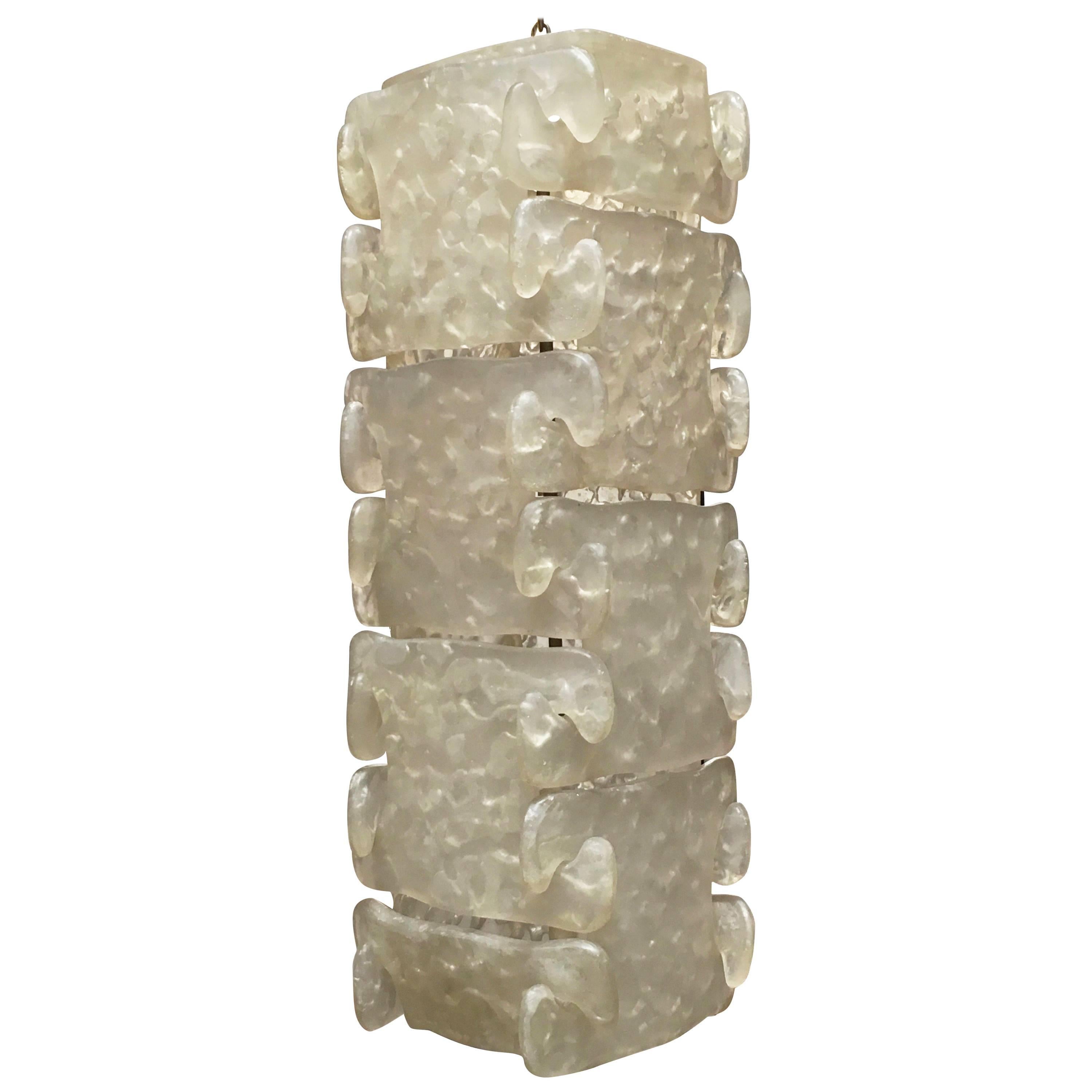 Stacked Ice Resin Pendent Lamp