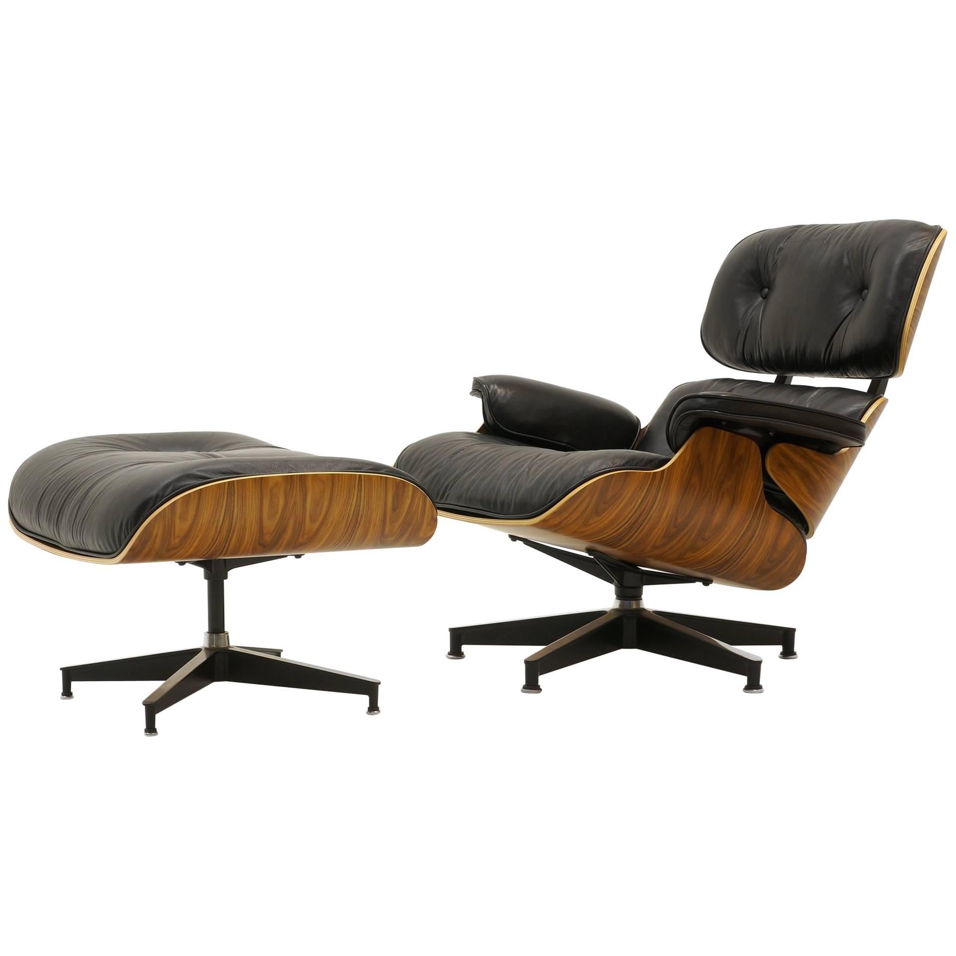 Eames 50th Anniversary Lounge Chair and Ottoman, Santos Palisander, 2006