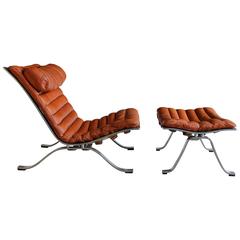 Vintage Ari Lounge Chair and Ottoman by Arne Norell