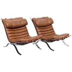 Pair of "Ari" Lounge Chairs by Arne Norell 7