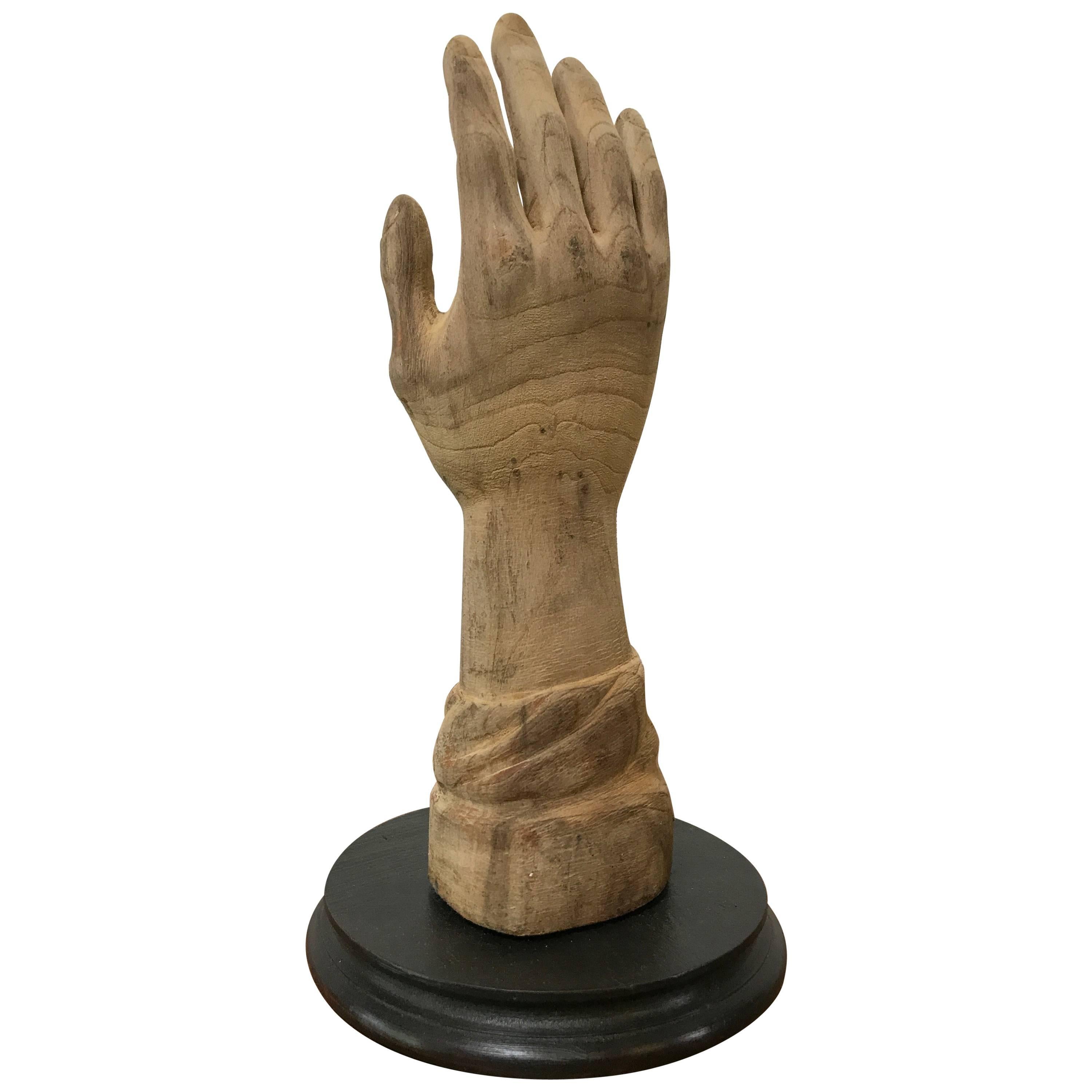 French Carved Hand, circa 1940s