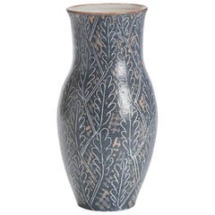 Vintage Van Der Straeten Studio Pottery Leaf Vase, 1965