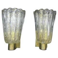 Vintage Murano Glass Wall Sconces Barovier e Toso 12
