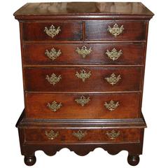 Antique George I Period Oak Chest on Stand Dating from circa 1720