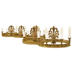 Set of Decorative Bronze Oval Wall Lights