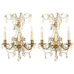 Pair of Regence Style Maison Bagues Three Branch Wall Sconce, circa 1900 11