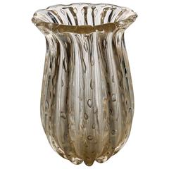 Fine Murano Glass Vase, Fratelli Toso 1950s