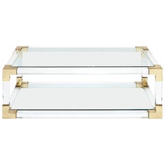 Highlight Coffee Table with Acrylic Glass and Gold Finish