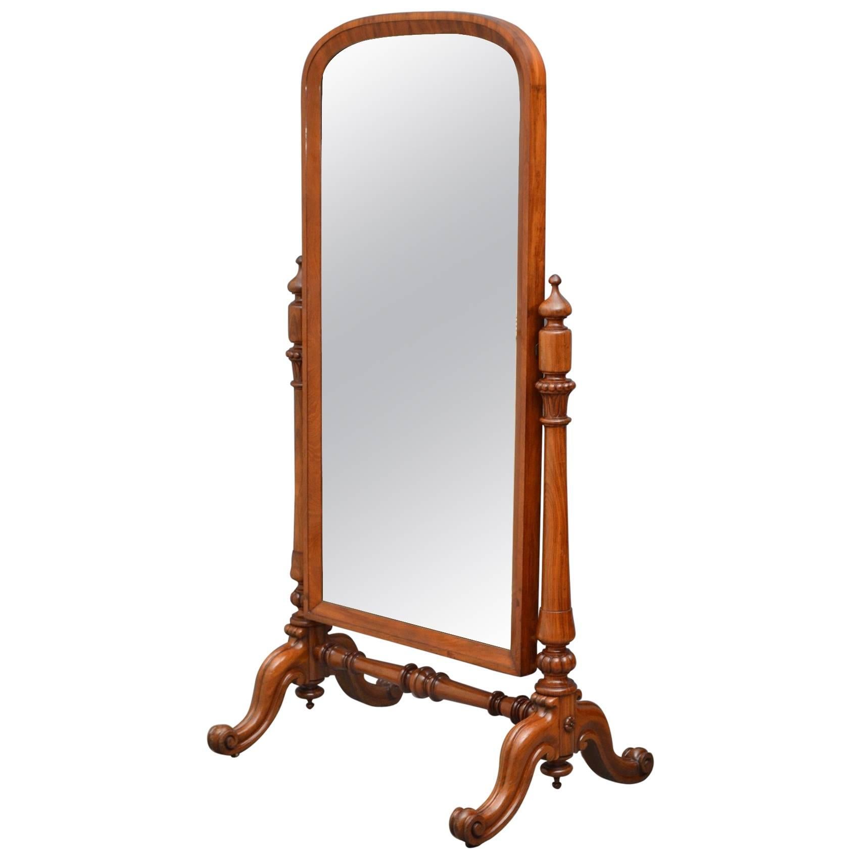 Victorian Mahogany Cheval Mirror