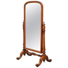 Victorian Mahogany Cheval Mirror 8