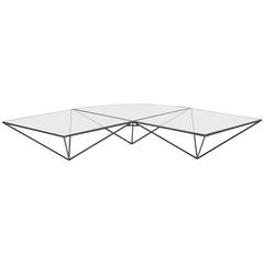 Dutch Glass Corner Coffee Table Unknown, 1980s, Holland