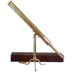 Antique Telescope, Dollond, Refracting Library Scope in Mahogany Case circa 1800