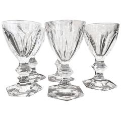 Late19th Century Baccarat Harcourt Wine Glass, Set of Five