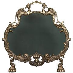 Small Brass Fireplace Fire Screen