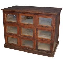 French Pine Haberdashery Shop Cabinet, 1930s