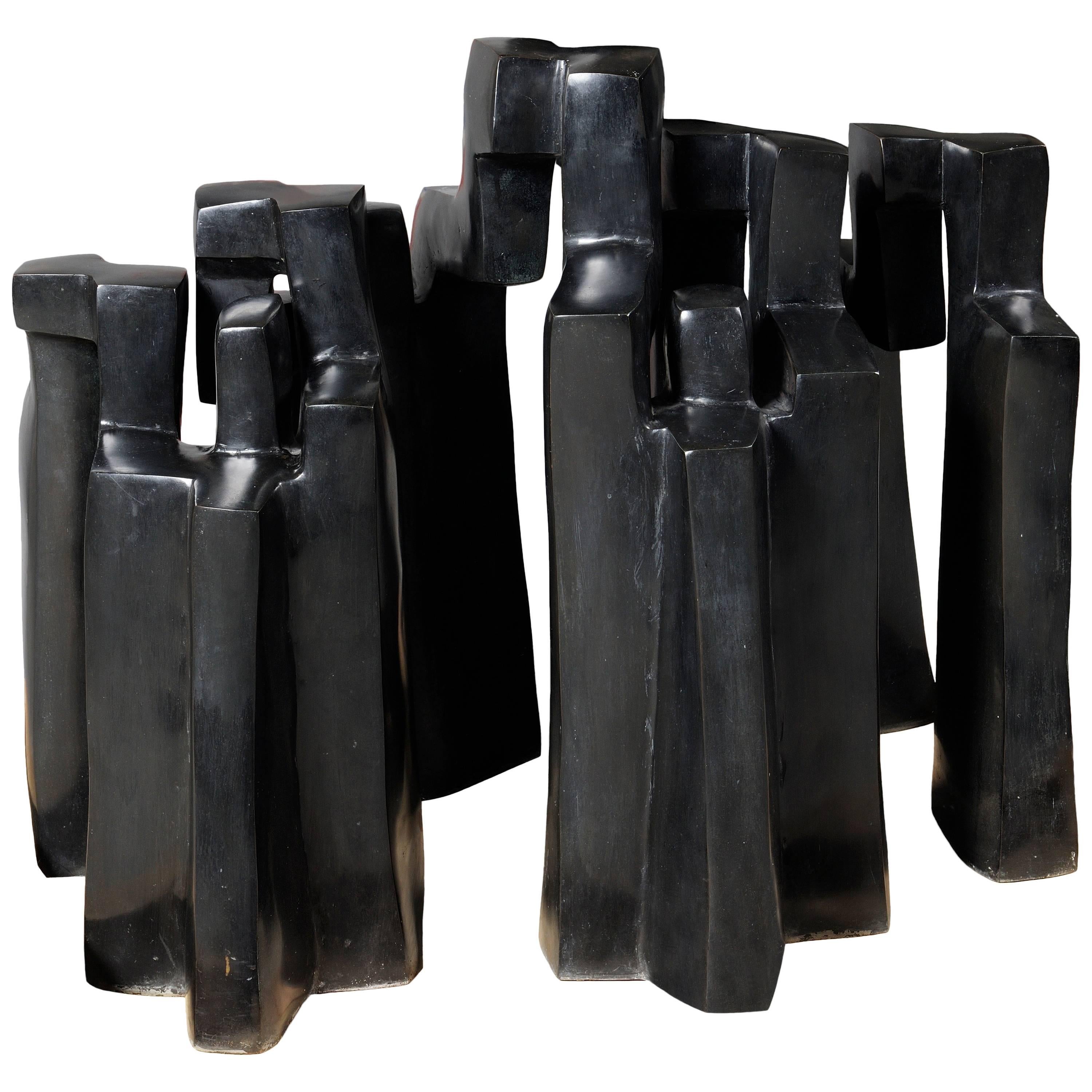 Historical Bronze Sculpture by Parvine Curie, 1972 For Sale