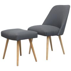 Saarinen Style Cocktail Chair and Ottoman