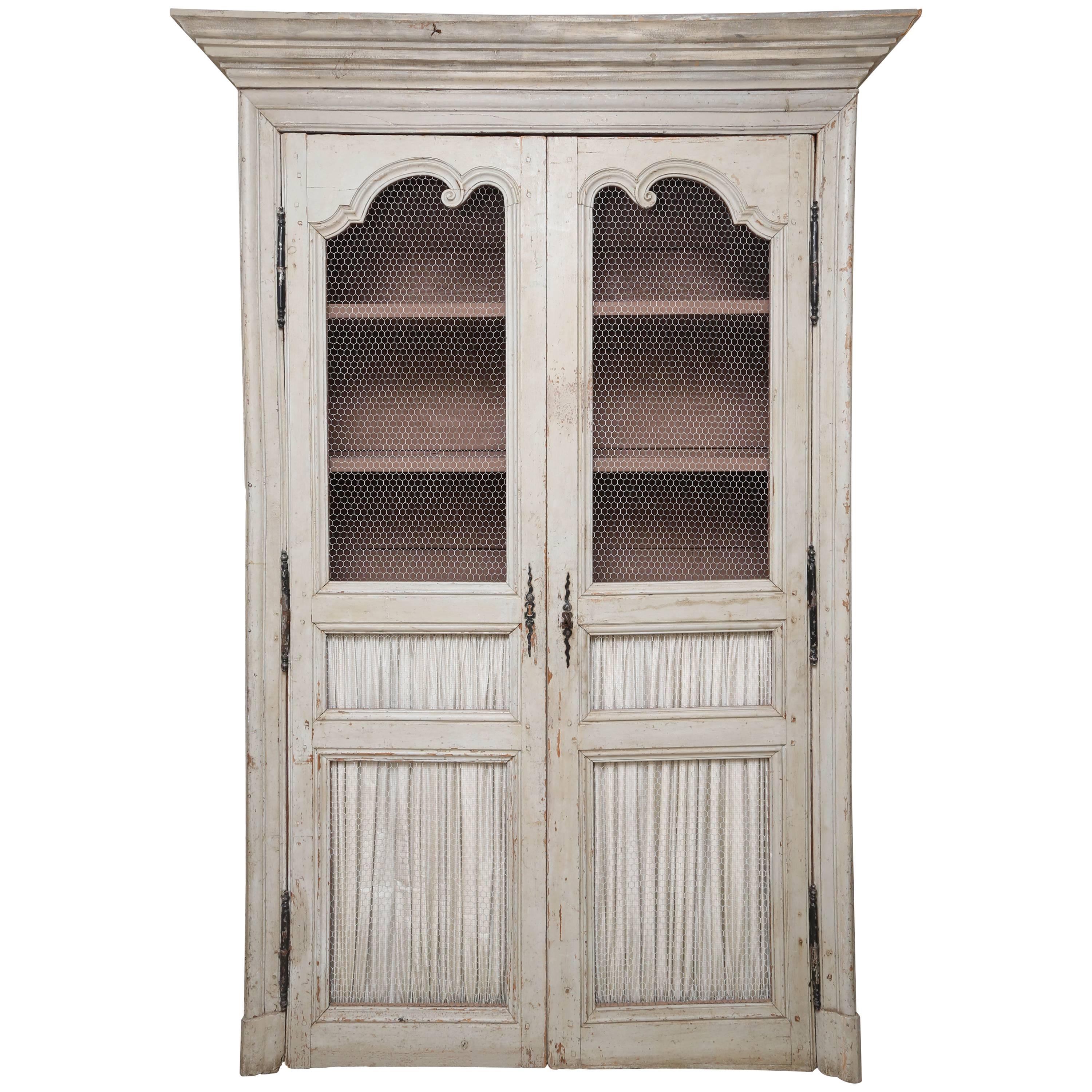 Beautiful 19th Century Hand Painted French Provincial Cupboard