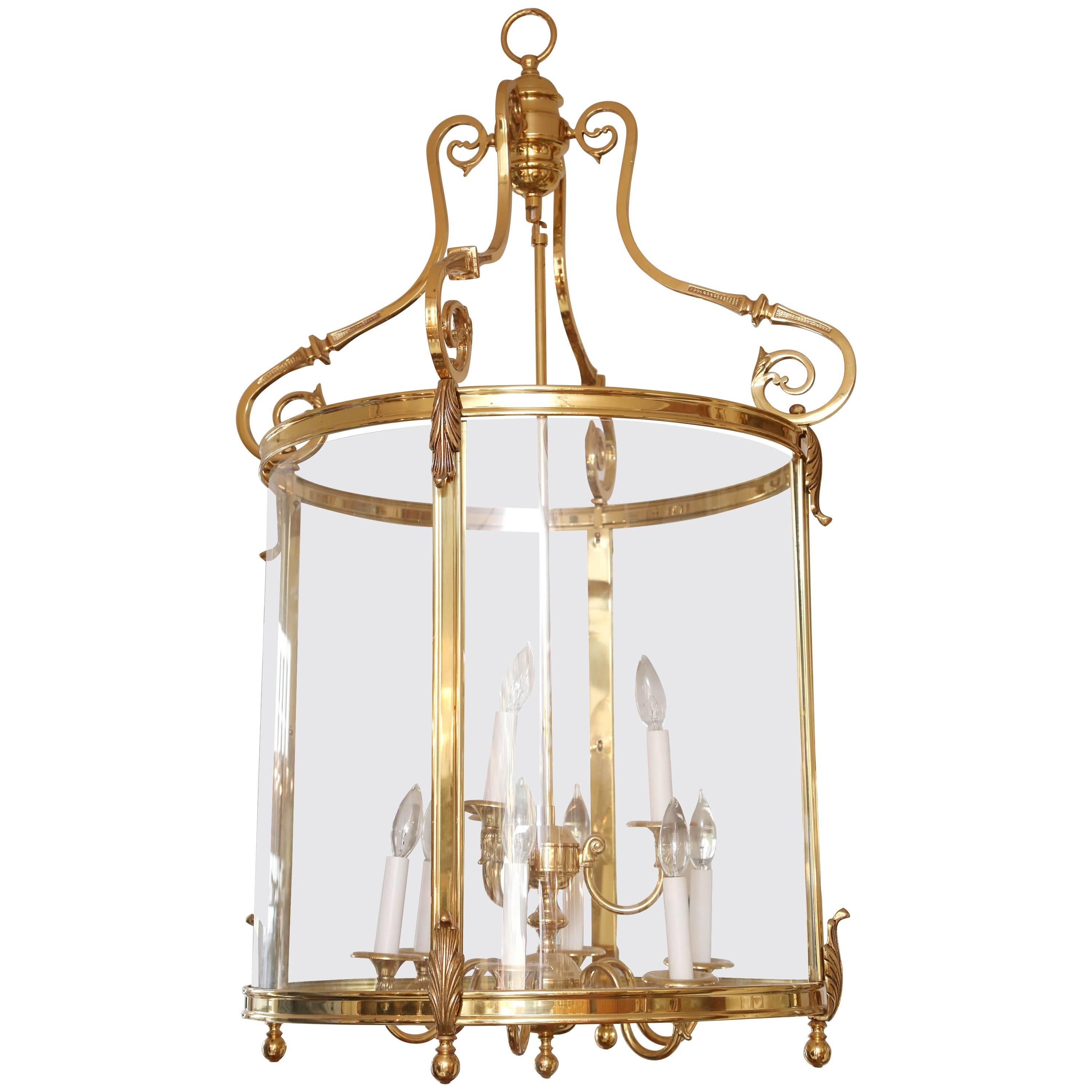 Superb Solid Brass Chandelier Lantern Style