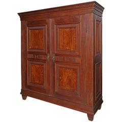 Superb 19th Century French Solid Oak Two-Door Armoire