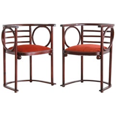 Josef Hoffman Paire de chaises Fledermaus