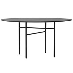 Round 54", Snaregade Table by Norm Architects, Black Veneer