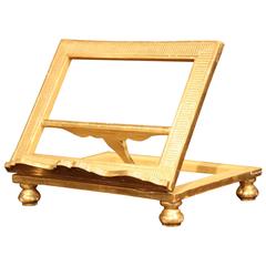 19th Century French Carved Giltwood Adjustable Free Standing Book Stand