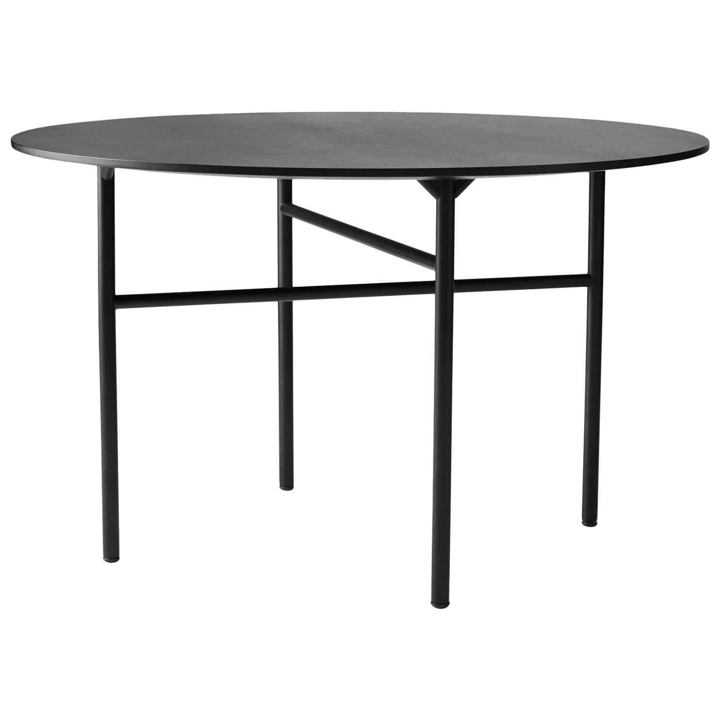 Round 47", Snaregade Table by Norm Architects, Black Veneer