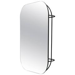 Cage Wall Mirror by Form Us with Love, in Black or White Steel 2